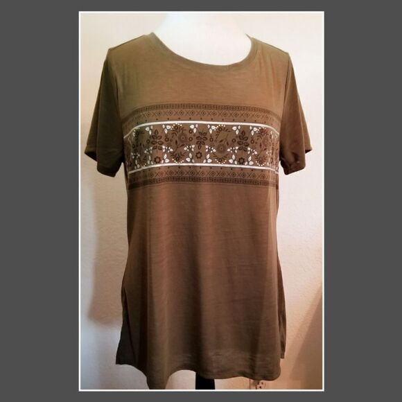 Karen Brooks NWT Short Sleeve top size L - Picture 1 of 6